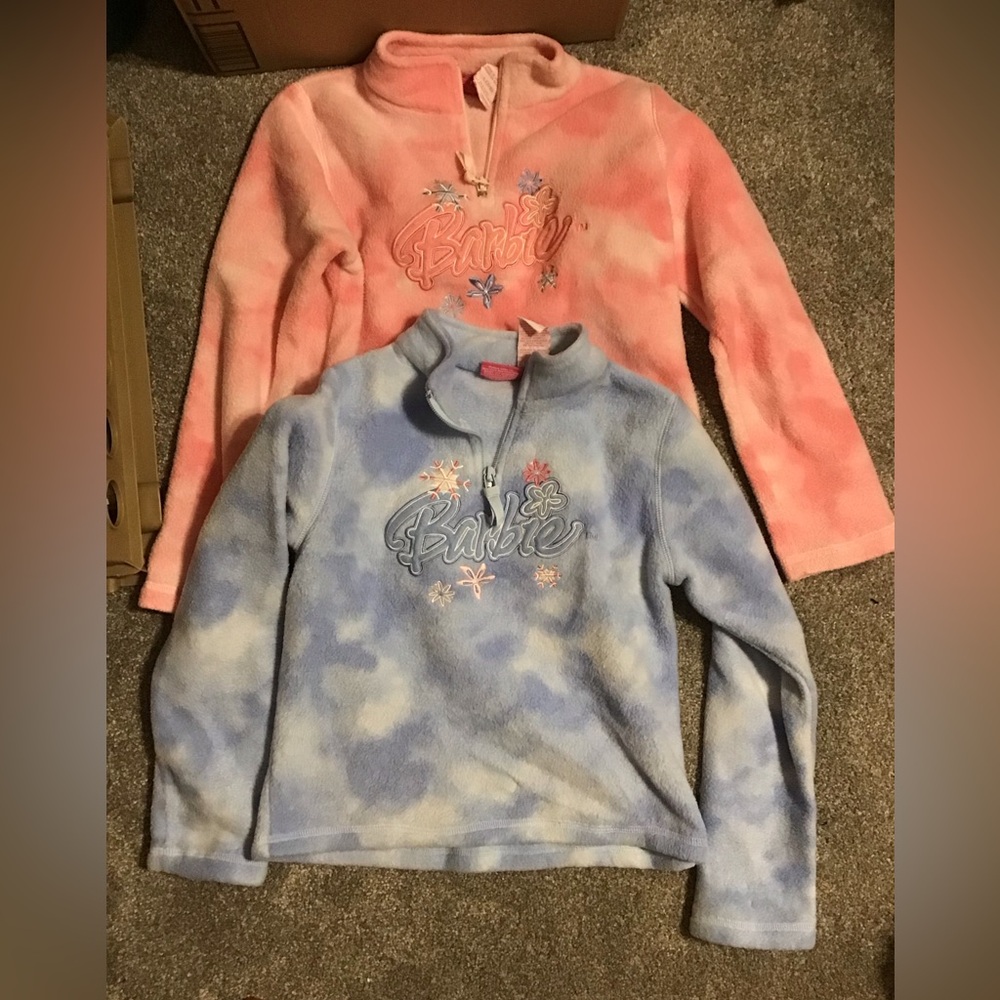 Barbie long sleeve zip neck hoodie youth Large 7/8